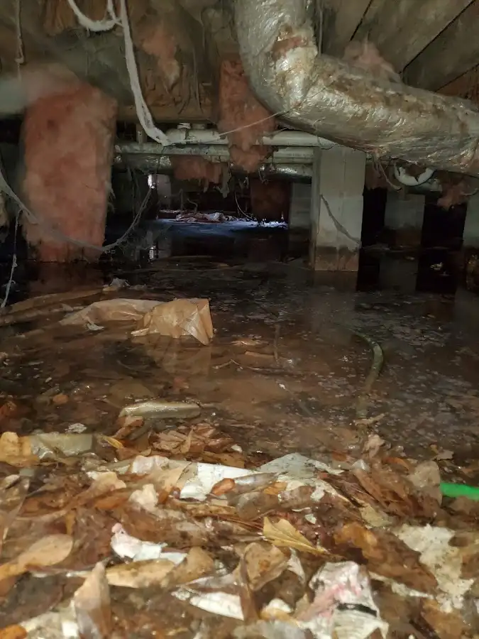 Crawl space flood assessment for Commercial Water Damage Restoration in Middleburg Heights